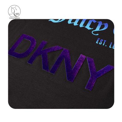 China YunShang High Quality Custom Garment Label Heat Transfer Printing Flock 3D Transfer Flocking Label for sale