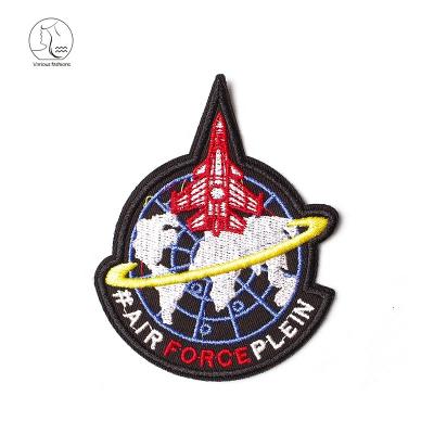 China Yunshang Patch Viable Custom Garment Uniform Accessories Embroidery Patches Wholesale Iron On Big Merrow Border Embroidered for sale