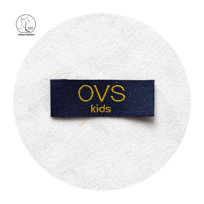 China YunShang Sustainable Organic Cotton Fabric Label Clothing Labels Woven Label For Clothing for sale