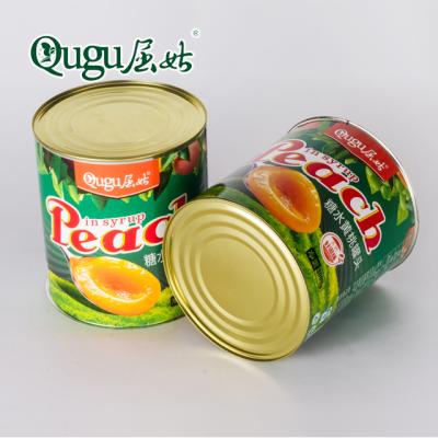 China Canned green food canned yellow peach halves in light syrup healthy and nature delicious fruit preserves Te koop