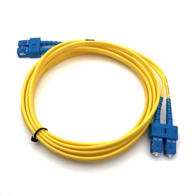 China FTTH LC OM4 fiber optic patch cord multimode duplex 2 meters 50/125 patch cord for sale