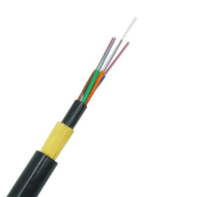 China Outdoor Cable Fiber Optic Cable Adss 12 24 48 Core Single Mode Fiber Optic Cable Good Quality Aerial Adss Cable for sale