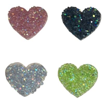 China Easily Transferred Colorful Hearts Double Stones Heart Shape Fix Hearts Hot Cut Rhinestone Sheet for sale