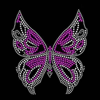 China China Flatback Fashion Butterfly Rhinestones Fast Delivery High Quality Heat Transfer For Clothing for sale