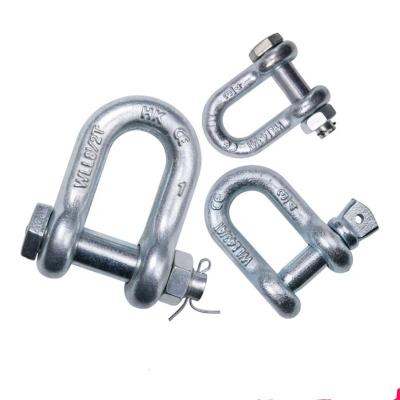 China Yellow Business Heavy Duty G70 Shackle Heavy Industry Bow Pin Surface Painted Food Yellow Automotive Style High Strength Stainless Steel Bolt Type for sale