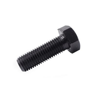 China General Industry Low Price High Strength Black Oxide Bolts Full Thread Carbon Steel Black Hexagon Bolts for sale