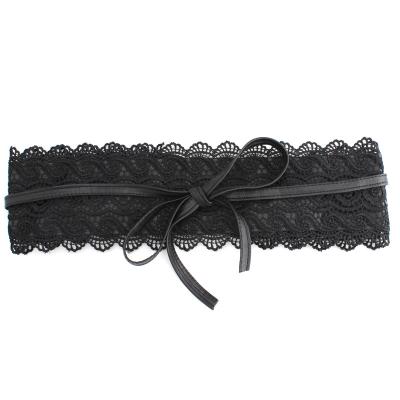 China Fashional new product ideas lace up and PU belts for women elastic wider waist lady belt for sale