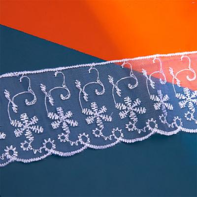 China 3D wholesale colorful 6.5CM TC lace trim clothing crochet lace ribbons embroidery lace trim WIDE for sale