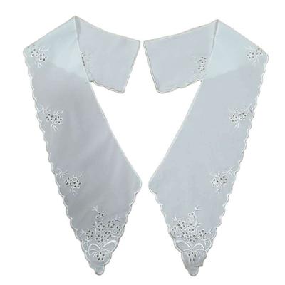 China Cotton Water Soluble Embroidery Lace Water Soluble Antique Collars For Garment for sale