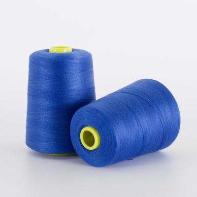 China Wholesale High Tenacity Blue Color 40/2 100% Polyester 3000yds Sewing Thread For Sewing Machines for sale