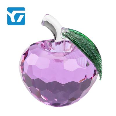 China Popular China Apple Gifts K9 Glass Multifaceted Polished Crystal Crafts Trend Style for sale