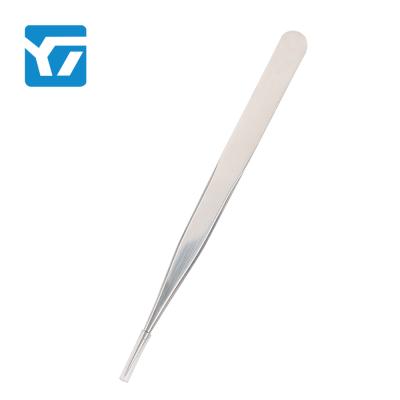 China Unrated Eyelash Mirror Light Plating Cured Straight Line Shape Watch Maintenance Eyebrow Pruning Tweezers for sale