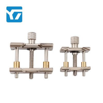 China Professional High Quality Nickel Plated Metal Watch Repair Tool Movement Fixing Tool One Set Movement Fixing Base for sale