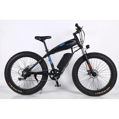 China Aluminum alloy 26 inch most popular black-rear aluminum alloy shark lithium battery snow bike lithium battery 8 speed for sale