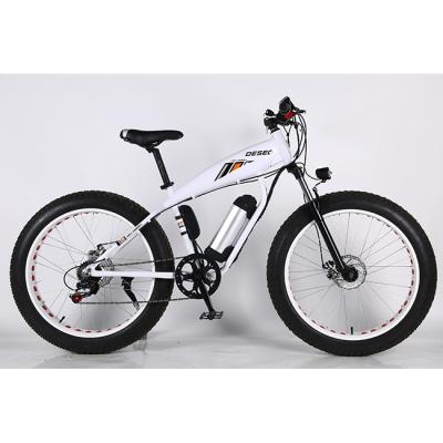 China 26 inch aluminum alloy shark lithium battery snow bike white-rear hot sale white-rear lithium battery snow bike 7 speeds for sale