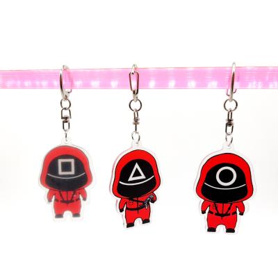 China Custom Cartoon Figure Cartoon Figure Accessories Squid Game Figures Squid Game Key Chain Key Chain for sale