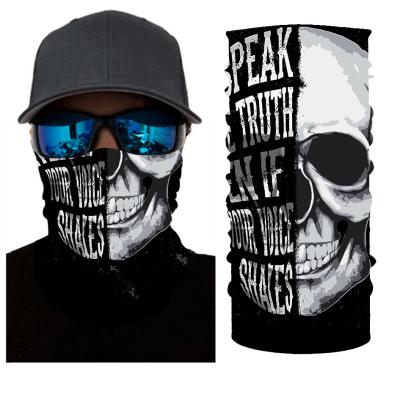 China Sports Event Skull Bandana Promotional Elastic Recycling Seamless Scarf Customize Neck Warmer/Cuff for sale