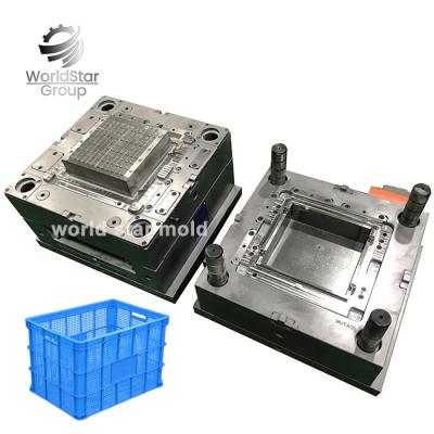 China Custom crate mold product design development box container mold making injection plastic crate mold for sale