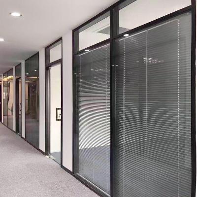 China Commercial Modern Office Partition 0.8-5.0mm 3-6meters 6063/6061 T5 20 Sqm Commercial Soundproof Glass Aluminum Powder Coated Anodized Fishish for sale