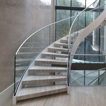 China China manufacturer 10mm modern 12mm toughened tempered glass balustrade in stair 13.52mm laminated glass balustrade for stairs for sale