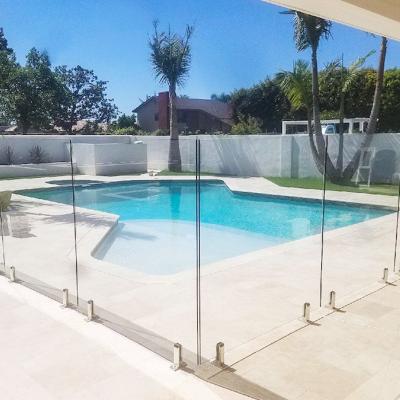 China Modern semi frameless frosted glass swimming pool fencing with spigots low cost price for sale