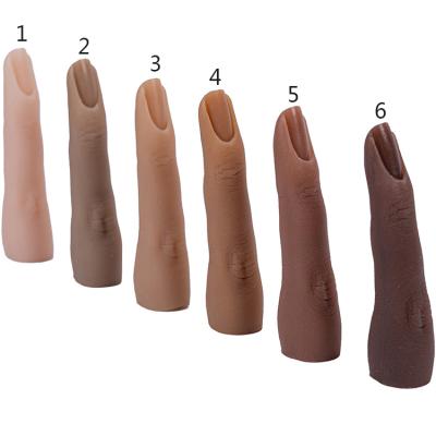 China Durable High Quality Silicone For Hand Art Model Trainer Nail Practice Nail Manicure Training Finger Nail for sale