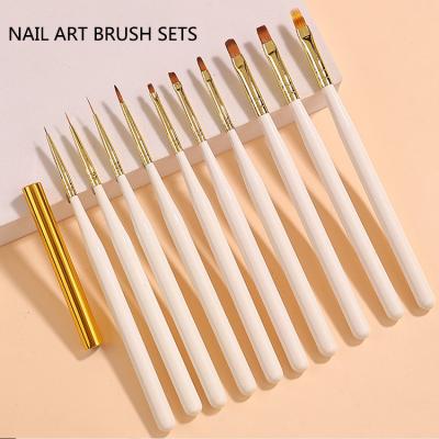 China NAIL Nail Art Brush Manicure Tool Nail Salon Flower Nail Painting Drawing Drawing Brushes for sale