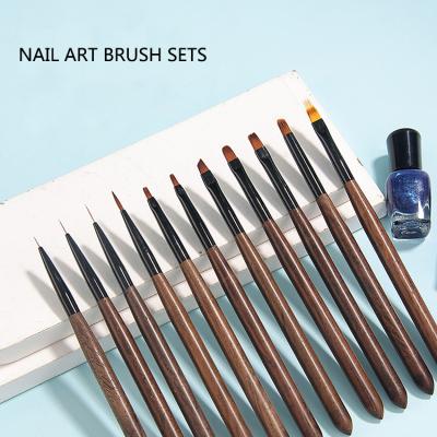 China NAIL Nail Gel Brush Manicure Tool Nails Flower Painting Drawing Nail Art Set Brushes for sale