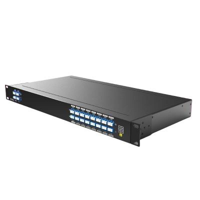 China 1U Rack Mount DWDM OADM C21 To C36 Dual Fiber 16CH DWDM MUX DEMUX With Monitor Port for sale