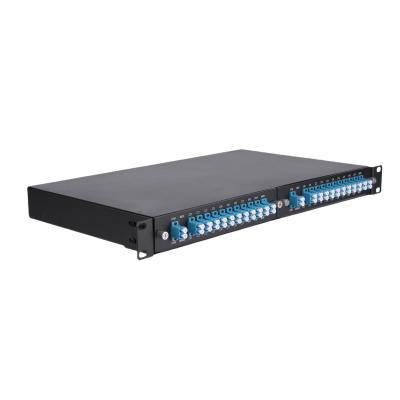 China Custom Wavelengths DWDM OADM 1U 2 Slots Dual Fiber LGX Chassis 8CH DWDM MUX DEMUX for sale