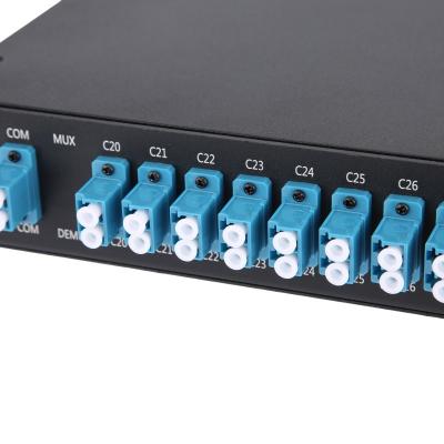 China 1U 2 Slots Chassis 8CH DWDM MUX DEMUX Dual Fiber Dwdm Passive Mux With EXP Monitor Port for sale