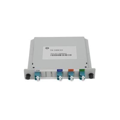 China Hot Swappable 6Ch CWDM OADM Fiber MUX DEMUX Single Fiber Grid Compliant Telecom Module for sale