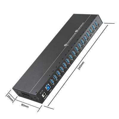 China USB Hub 3.0 Splitter,16 Port USB Data Hub with Individual Lights for Laptop, PC, Computer for sale