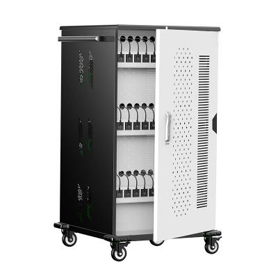 China 2021 New Tablet Charging Cabinets Cart Chromebook Laptop Charging Cart Cabinet Trolley for sale