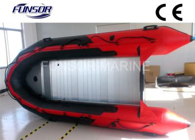 China Red PVC Foldable Inflatable Boat Aluminum Floor Inflatable Boats CE / ISO for sale