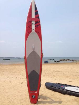 China Lengte 15cm van tribune omhoog Opblaasbare Standup Paddleboard 3.8meter Vloer van Breedte de Rode Airmat Te koop