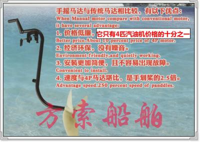 中国 4HPモーターと等しいガソリンまたは電池のない手動モーター ディンギーの付属品 販売のため
