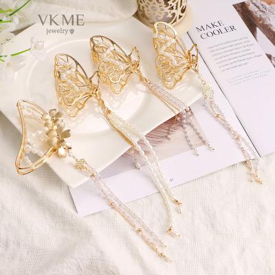 China Use Jewelry VKME 2022 New Fashion Hairpin Pearl Fringe Claw Hairpin For Women Girls for sale