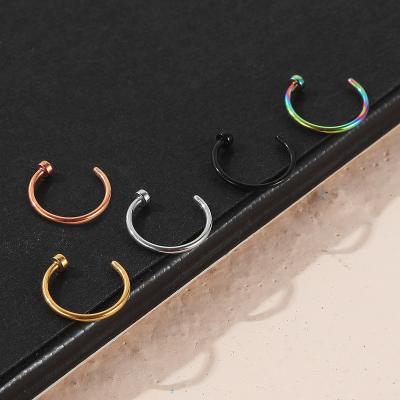 China High Quality VKME Nose Rings Fashionable Simple Punk Navel Ring Piercing Jewelry for sale