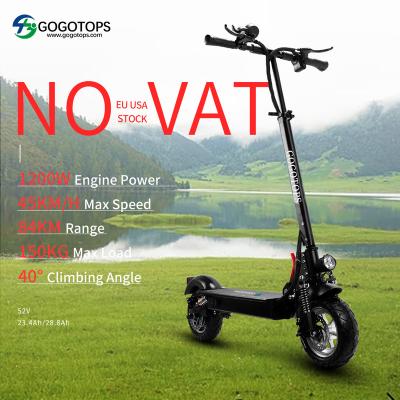 China Quality 48V 1200W Unisex Electric Scooter Motorcycle 45KM/H Long Range Electric Kick Scooter Foldable For Adult for sale