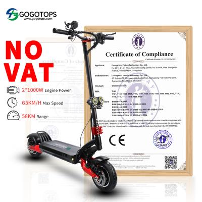 China Quality 2000W E scooter motorcycle unisex cheap powerful adults dual motor electric skateboards fast adult electric scooter vehicles for sale