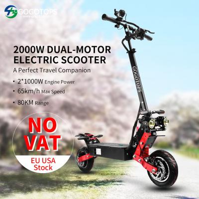 China E Scooter 1000W Wheels Electric Motorcycle Unisex Powerful Kick 2 Adult Scooters Dual Motor Electric Scooter 10 Inch for sale