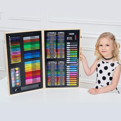 China Non-Toxic Kids Art Sets 180 Pieces Colored Crayons Crayons Oil Pastels Box Gift for Kids Girls Boys Teens Artist Children for sale