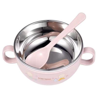 China Viable Baby Water Insulation Bowl, Baby Complementary Food Eating Children's Tableware Set, Anti-fall, Anti-hot, Suction Cup Bowl for sale