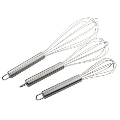 China 3 Pieces Stainless Steel Viable Beaters Set Wire Beater Balloon Beater Egg Beater Kitchen Utensils For Stirring/Beating/Mixing for sale