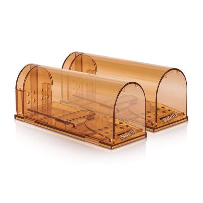 China Wholesale Disposable Humane Rat Rodent Cage Box Traps Machine Plastic Killer Mouse Trap No Killing for sale