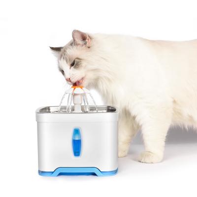 China USB LED 2.5L Auto Quiet Dog Dispenser Automatic Drinking Fountain Pet Bowl Pet Drinking Driver for sale