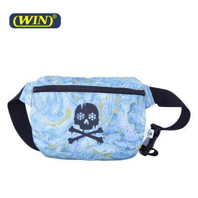 China Outdoor Custom Water Repellent Logo RPET 600D Polyester Waist Bag for sale