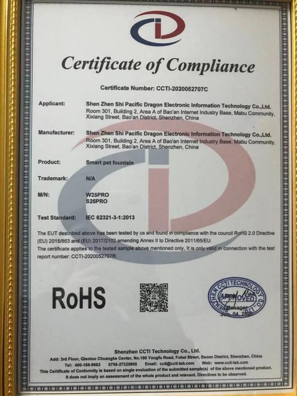 RoHS - Shenzhen Shi Pacific Dragon Electronic Information Technology Co., Ltd.