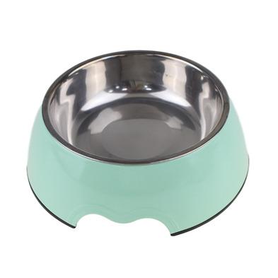 China Sustainable Manufacture Dog Food Bowl With Stainless Steel For Dog Cats Custom Stainless Steel Dog Bowls for sale